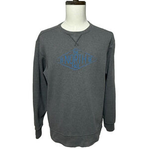 North Face Sweatshirt Mens Large Gray Fleece Lined Crew Neck Sweater Pullover